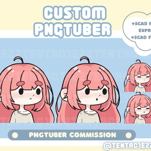 Simple Custom PNGTuber | Cute PNGTuber Commission For Twitch and YouTube Stream | Custom Chibi PNGTuber | Chibi PNGtuber Commission