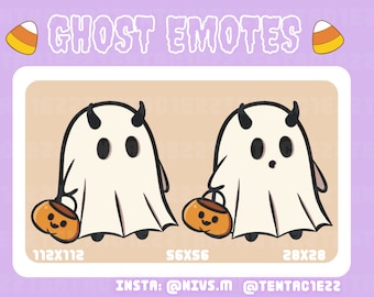 Spooky Halloween Ghost Emotes for Twitch, YouTube