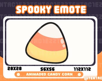 Animated Candy Corn Emote | Spooky Halloween Stream Graphic