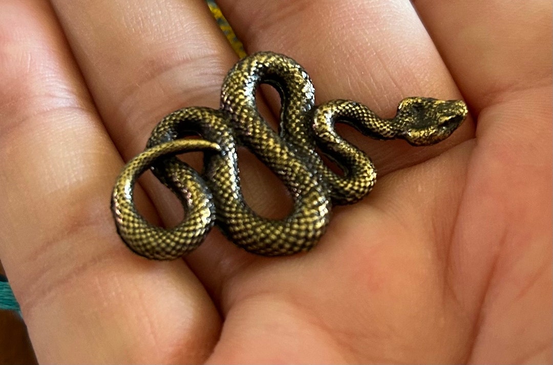 Brass Snake Miniature Collectible Snakes Represent Etsy