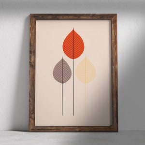 Mid Century Art Print, Neutral Modern Wall Art Decor, Minimalist Digital Prints, Boho Style Art Prints, Instant Download