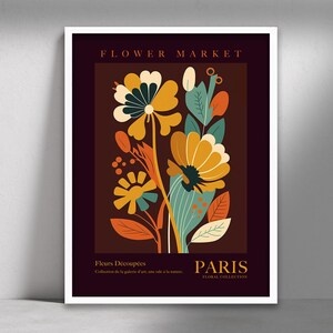 Flower Market Print, Botanical Wall Art, Floral Decor Posters, New York Poster, Paris Print, Floral Wall Art, Digital Download