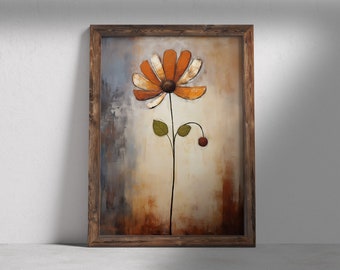 Vintage Floral Wall Art, Flower Market Print (Digital Download)