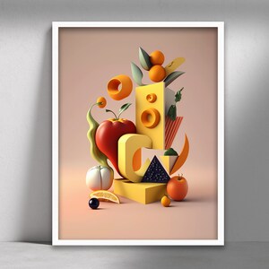 Kitchen Wall Art, Food Art, Food Illustration, Digital Prints, Kitchen Decor, Gastronomy Art, Printable Wall Art, Foodie Gift, Chef Art
