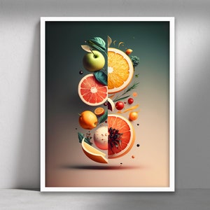 Kitchen Wall Art, Food Art, Food Illustration, Digital Prints, Kitchen Decor, Gastronomy Art, Printable Wall Art, Foodie Gift, Chef Art