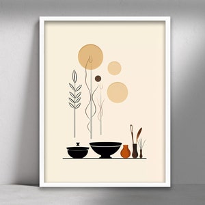 Kitchen Wall Art, Utensils Art,  Kitchen Prints, Kitchen Decor, Gastronomy Art, Printable Wall Art, Chef Gift, Instant Download Art