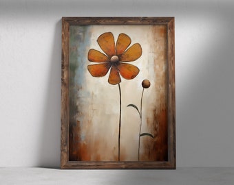 Flower Market Vintage Art Print, Floral Botanical Wall Decor (Digital Download)