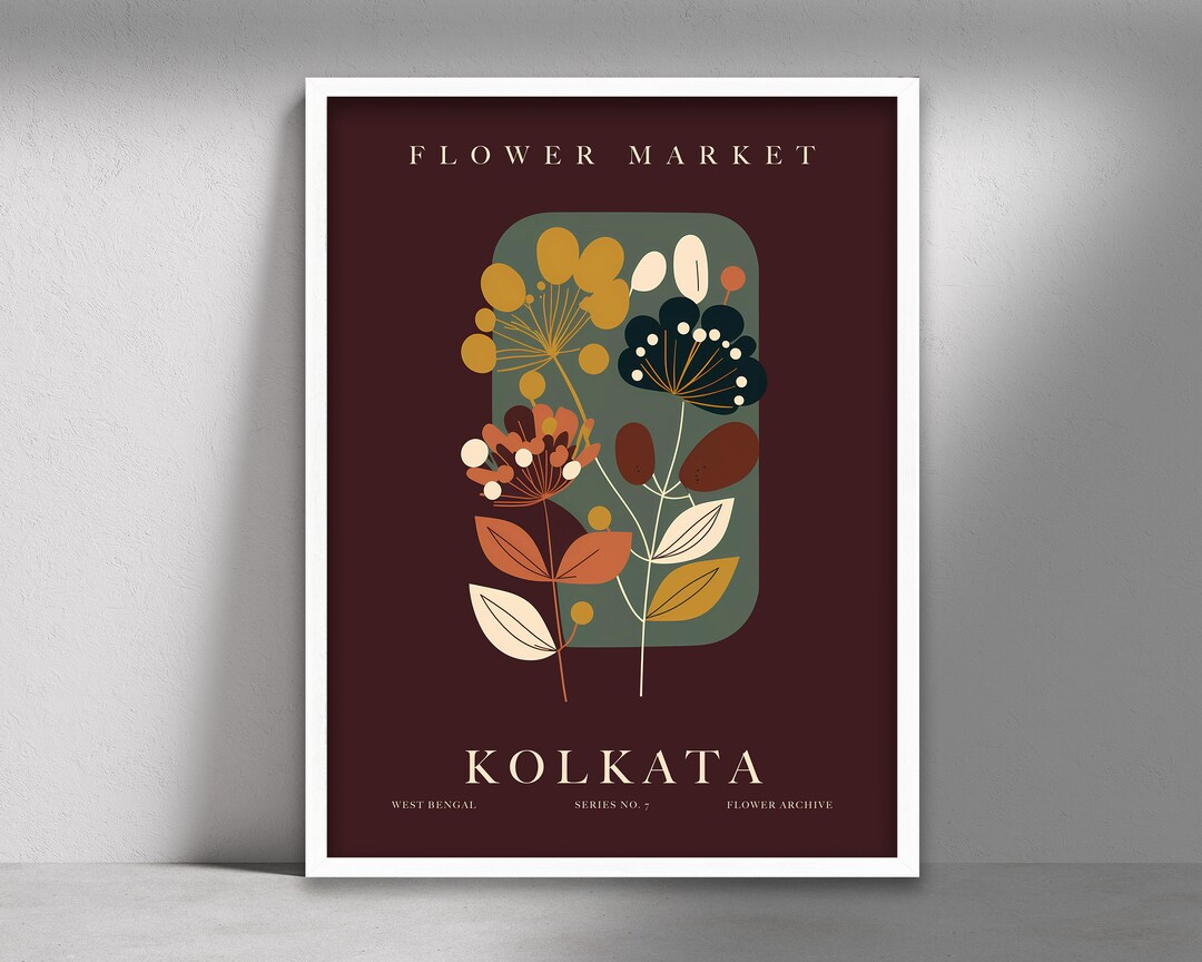 Flower Market Print, Botanical Wall Art, Floral Decor Posters ...