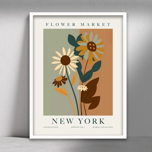 Flower Market Print, Botanical Wall Art, Floral Decor Posters, Tokyo Flower Wall Art, Floral Wall Art, Digital Download
