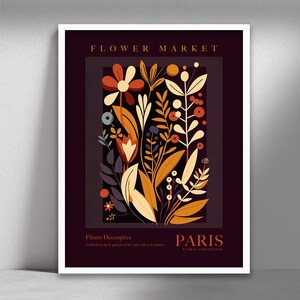 Flower Market Print, Botanical Wall Art, Floral Decor Posters, New York Poster, Paris Print, Floral Wall Art, Digital Download