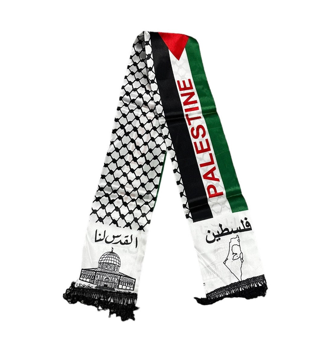 Palestine Flag & Kufiya Neck Scarf Etsy