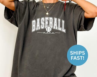Camiseta de béisbol para mamá Comfort Colors® Camiseta de béisbol para mamá Regalo para mamá de béisbol Camiseta para el día del juego Camiseta deportiva para mamá Camiseta moderna para mamá