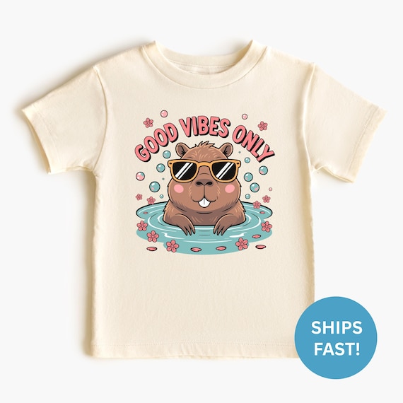 Good Vibes Only Capybara Shirt and Onesie® Capybara Toddler and Youth Shirt Funny Capybara Baby Bodysuit Capybara Lover Shirt Good Vibes