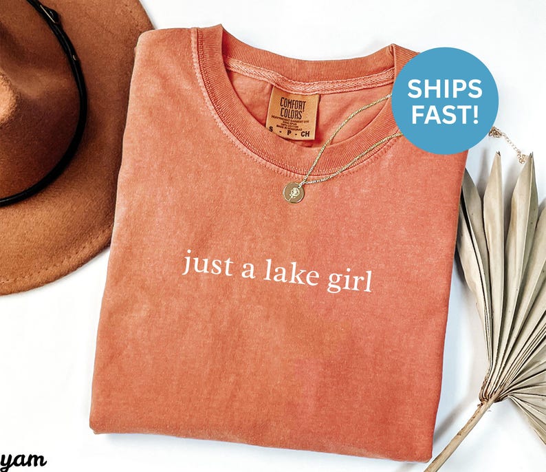 Just A Lake Girl Shirt, Cute Graphic Tee, Casual Summer Top, Lake Life Tee, Beach Vacation Shirt, Gift for Her, Ships Fast