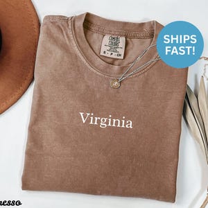 Comfort Colors® Virginia Shirt, Virginia Apparel, Virginia State Shirt, Virginia Pride Shirt, Old Dominion Shirt, Virginia Gift, Historic