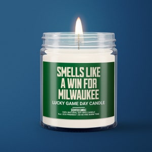 Milwaukee Bucks | Smells Like A Win | Gift Idea | Milwaukee Bucks Gift Candle | NBA Bucks Candle | Sport Themed Candle | Game Day