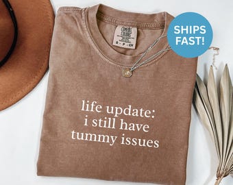 Comfort Colors® Life Update I Still Have Tummy Issues Shirt, Funny Health Shirt, Digestive Health Shirt, Medical Humor Shirt, Health Tee