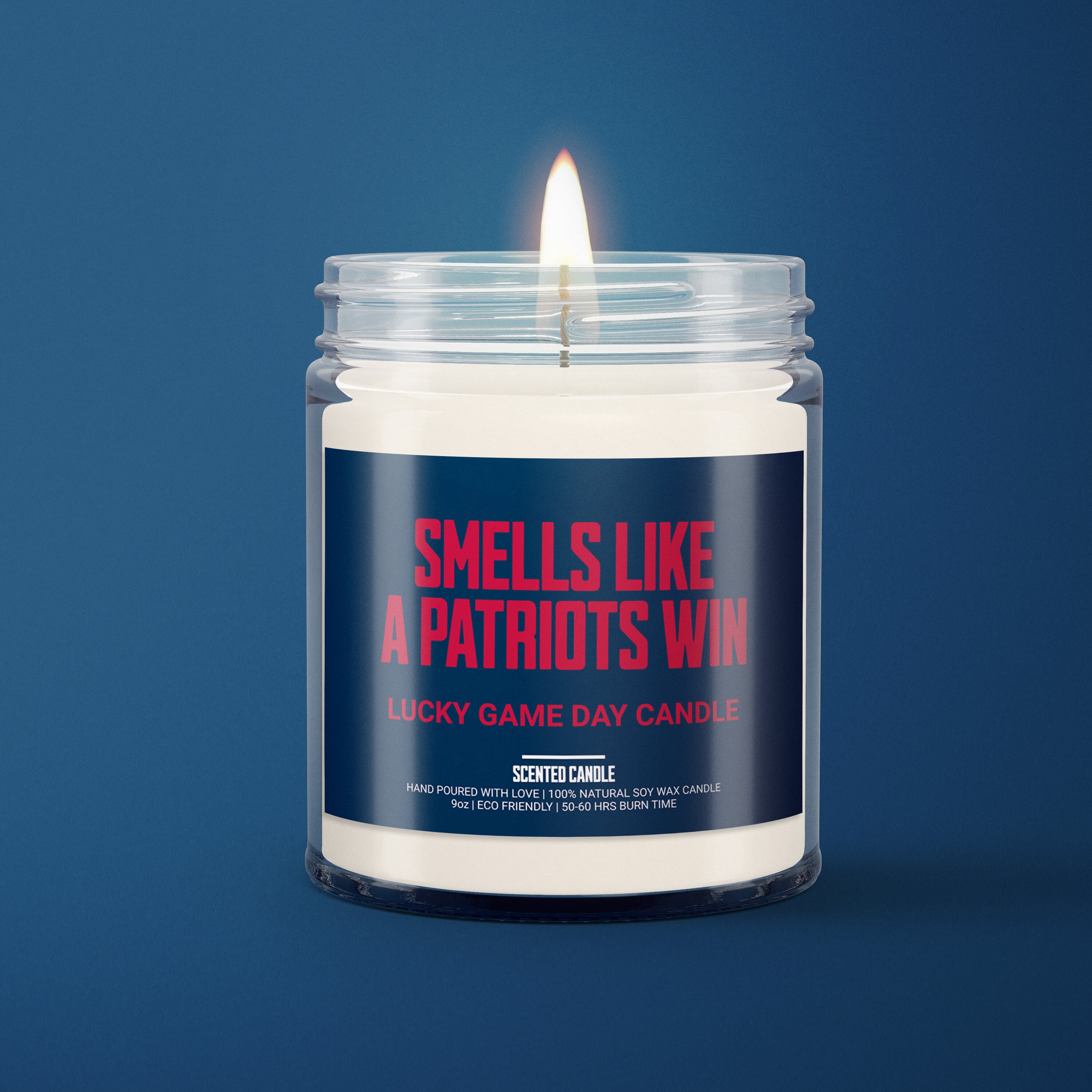Smells Like A Patriots Win Candle Unique Gift Idea Football Candle NFL