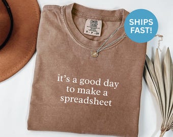 Comfort Colors® Spreadsheet Shirt, Accountant Gift, Funny Job Shirt, Accounting Shirt, Work Shirt, Data Analyst Shirt, Gift for coworker