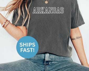 Comfort Colors® Arkansas Shirt, Arkansas Gift Idea, Arkansas State Pride, Arkansas Souvenir, Arkansas Lover Tee, College Shirt, Arkansas