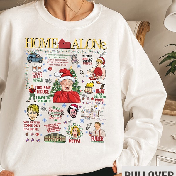 Home Alone Sweatshirt, Christmas Movie Sweatshirt, Home Alone Christmas Shirt, Home Alone Ugly Sweater, Home Alone Party, Funny Sweatshirt