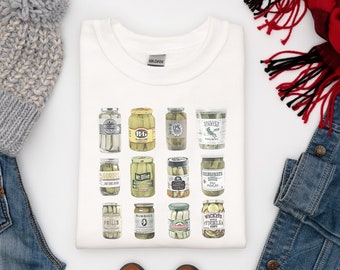 Vintage Pickle Sweatshirt, Canning Season Sweatshirt, Pickle Lover Gift, Homemade Pickle Sweater, Pickle Jar Crewneck, Funny Christmas Shirt