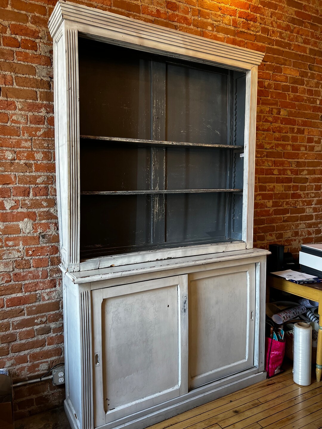 Light Blue Open Shelf Hutch Etsy