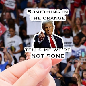 Trump Aufkleber, Trump, etwas in der Orange, Zach Bryan, gewählter Präsident, Wahl 2024, Republikanische Partei, MAGA 2024, Donald Trump