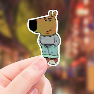 Meme Just a Chill Guy, Sticker drôle, Chill, Sticker ambiance cool, vinyle autocollant, Sticker pour ordinateur portable, TikTok tendance, dicton drôle