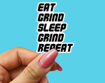 Fitness Sticker, Daily Grind, Entrepreneurship, Workout Sticker, Vinyl Sticker, Water Bottle Sticker, Health Gift, Motivational Sticker