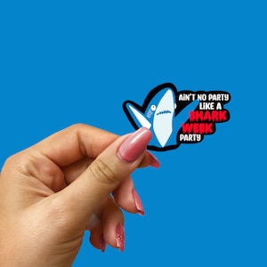 Shark Week Sticker, Shark Week, Discovery Shark Week, 2024, Laptop sticker, Planner Sticker, Funny Shark,  Save the Sharks, Shark Fans Gift