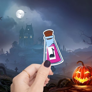 Kuzco Poison, Kuzcos Potion sticker, Emperors New Groovy, Llama Poison, Yzma elixer, Halloween Sticker,  Poison Bottle Sticker, Funny, Movie