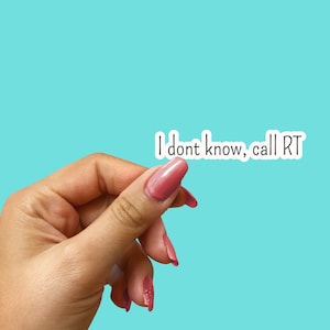 Respiratory therapist sticker, Funny RN sticker, Respiratory gift