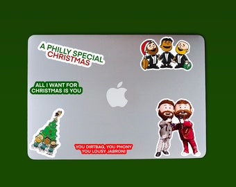 Philly Christmas Sticker Pack, A Philly Special Christmas, Fairytale of Philadelphia, Travis Kelce, Jason Kelce, Christmas, Jabroni