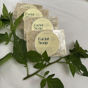 Sabonete Facial Suave – Barra Facial de Leite de Cabra Totalmente Natural – Cuidados com a Pele Feitos à Mão para Pele Sensível ou com Tendência a Acne – Sem Perfume