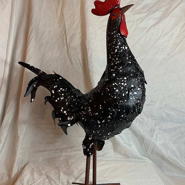 Large Metal Rooster Etsy