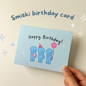 biglietto di compleanno smiski / biglietto di compleanno vuoto carino e semplice