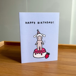 Tarjeta de cumpleaños de Sonny Angel, Sanrio, Cinnamoroll / Tarjeta de cumpleaños en blanco linda y simple