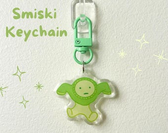 smiski porte-clés adorable bijou de sac y2k idée cadeau coquette série dressing vert guy