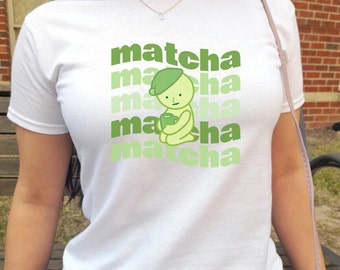 Smiski Matcha Baby Tee coquette cropped tee vintage graphic baby tees streetwear donna street style stampa