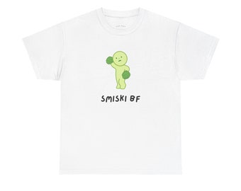 Smiski Boyfriend Matching Duo T-shirt idea regalo coquette vintage t-shirt grafiche streetwear street style stampa unisex maglietta in cotone pesante