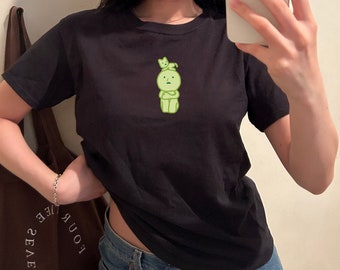 Smiski Baby Tee coquette tee vintage grafica baby tees streetwear street style stampa