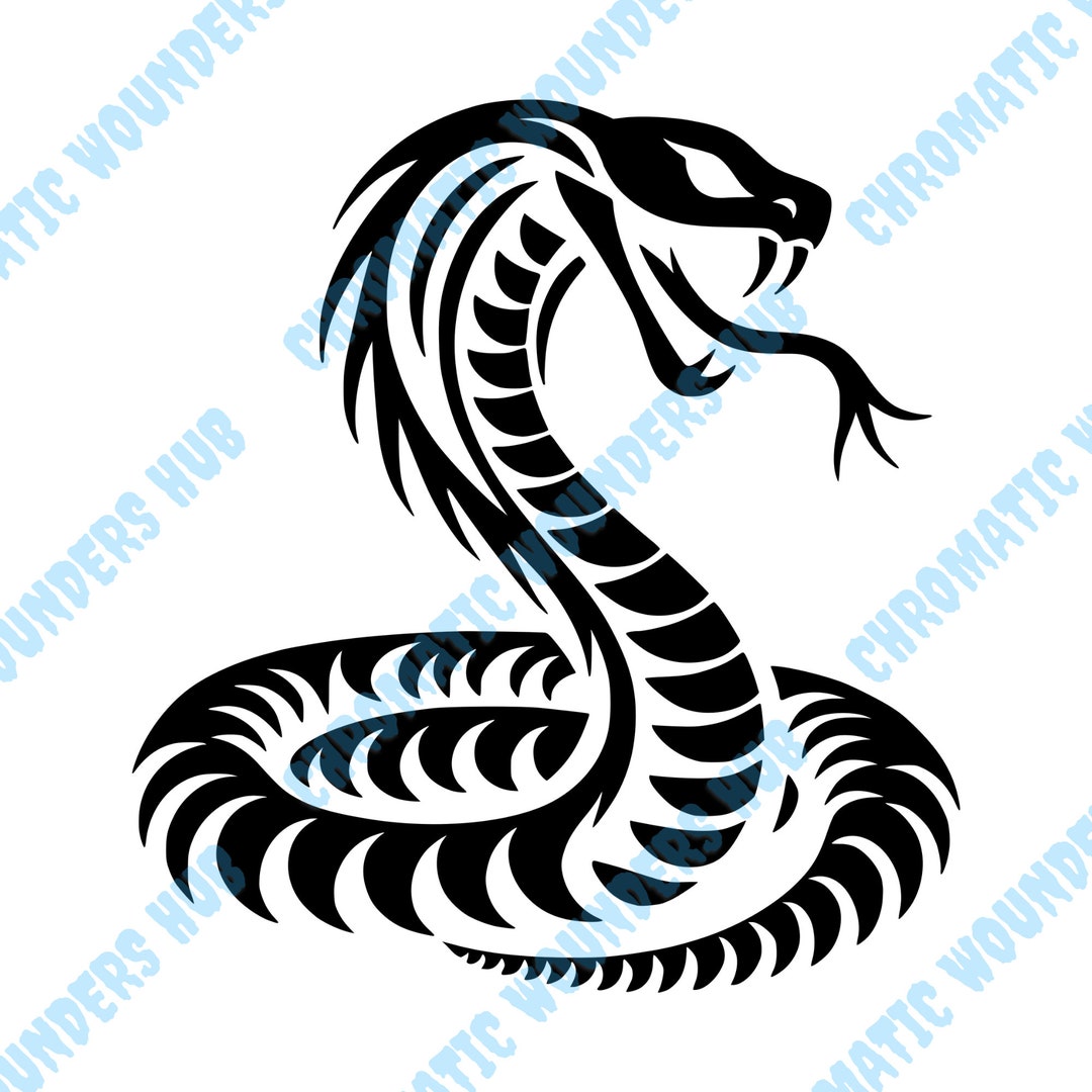 Cobra Symbol Clipart, Digital Art, Svg, Png, Jpg, Eps, Pdf, Black and ...