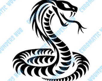 Cobra Symbol Clipart, Digital Art, Svg, Png, Jpg, Eps, Pdf, Black and White