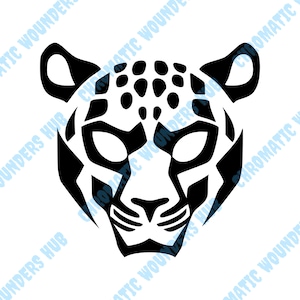 Gepard Symbol Clipart, digitale Kunst, SVG, Png, Jpg, Eps, Pdf, schwarz und weiß