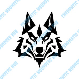 Wolf Symbol Clipart, digitale Kunst, SVG, Png, Jpg, Eps, Pdf, schwarz und weiß