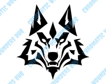 Wolf Symbol Clipart, Digital Art, Svg, Png, Jpg, Eps, Pdf, Black and White