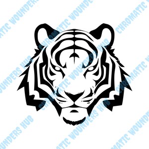 Tiger Symbol Clipart, Digital Art, Svg, Png, Jpg, Eps, Pdf, Black and White