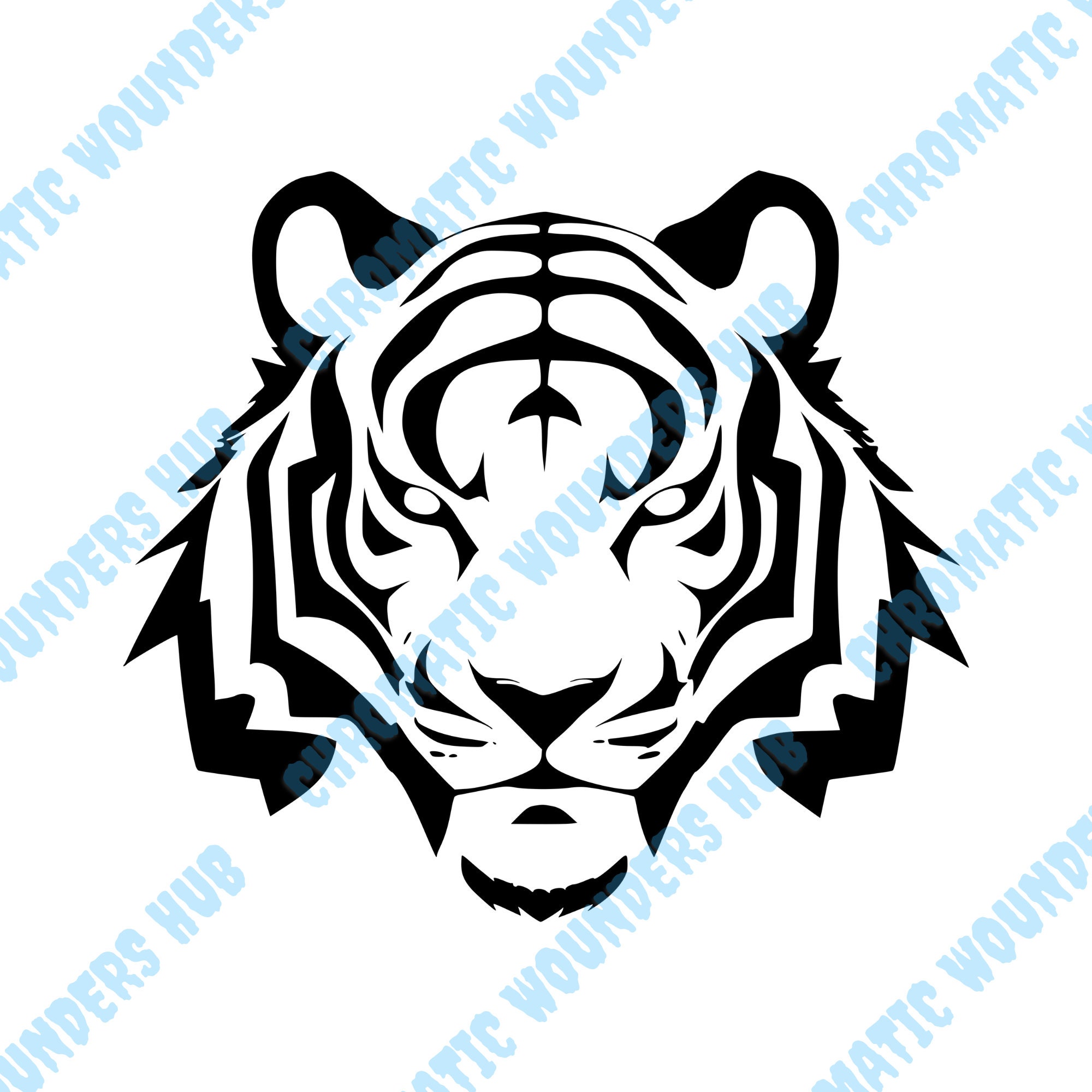 Tiger Symbol Clipart, Digital Art, Svg, Png, Jpg, Eps, Pdf, Black and ...