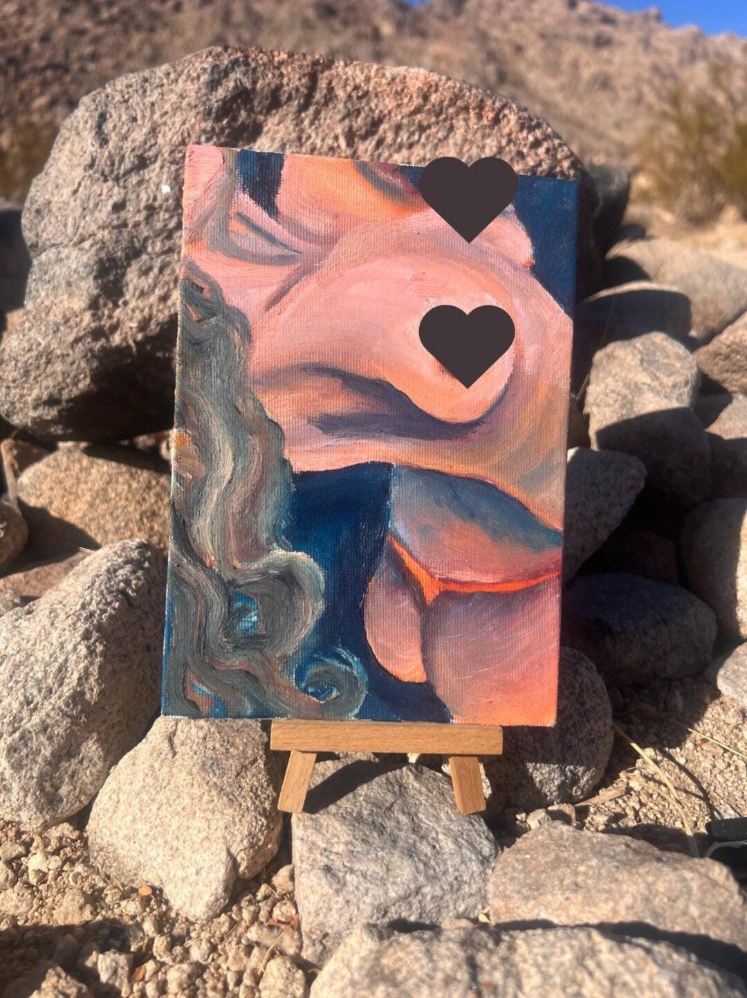 Original Oil Painting "twisty" Female Form - Perfect Unique Gift for Lovers of Classy Nude